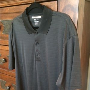 GREG NORMAN XXL GOLF SHIRT in Silver/Black PlayDry Fabric; New $79;  Now $12
